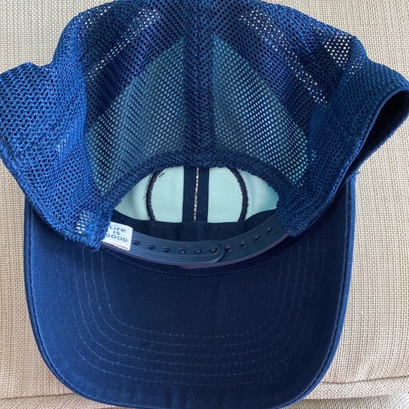 COPY - Life Is Good mesh-back baseball CAP Hat Adjustable Navy Blue - Picture 4 of 5